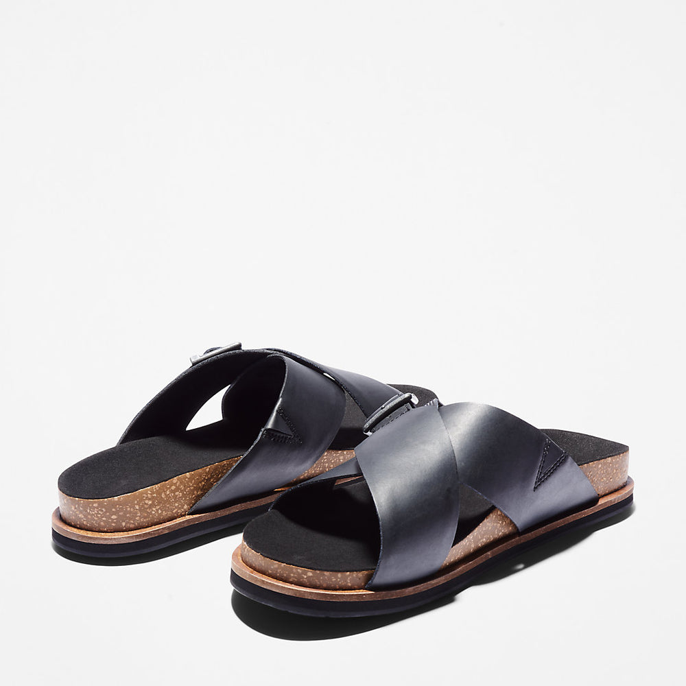 Amalfi Vibes Cross Slide Sandal for Men in Black Timberland Sale