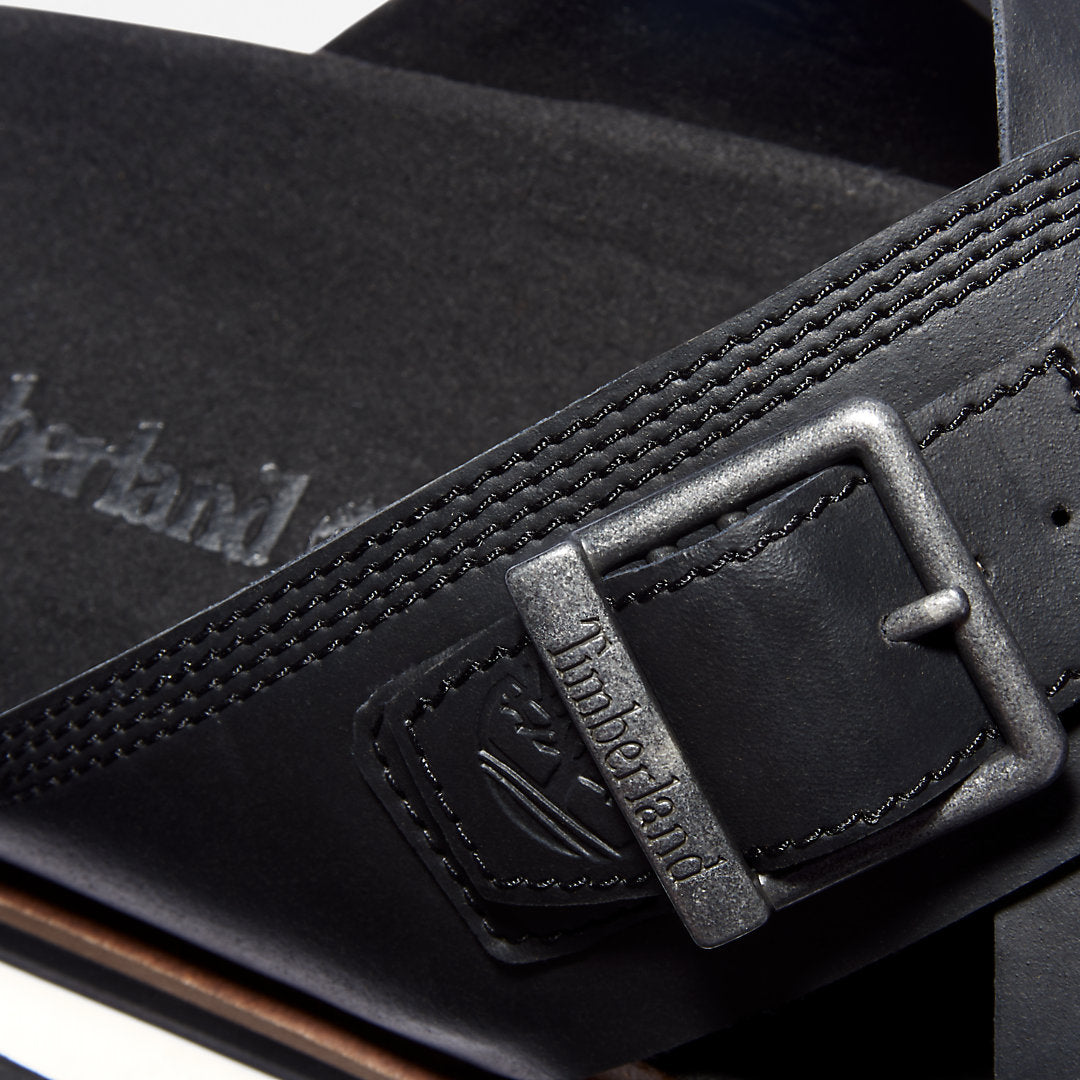 Amalfi Vibes Cross Slide Sandal for Men in Black Timberland Sale