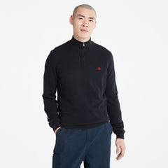 Cohas Brook Zip-neck Sweater for Men in Navy Timberland For Sale