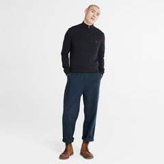 Cohas Brook Zip-neck Sweater for Men in Navy Timberland For Sale