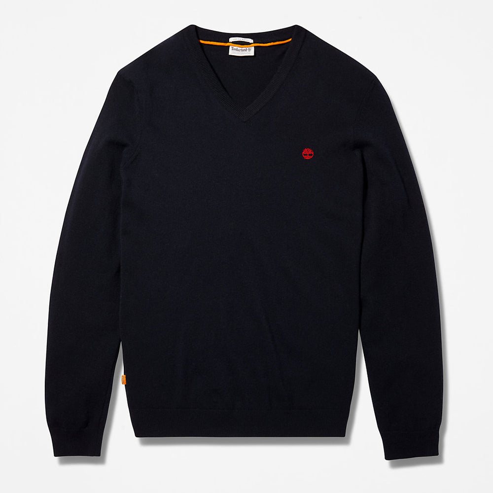 Cohas Brook V-Neck Sweater for Men in Navy Timberland For Sale