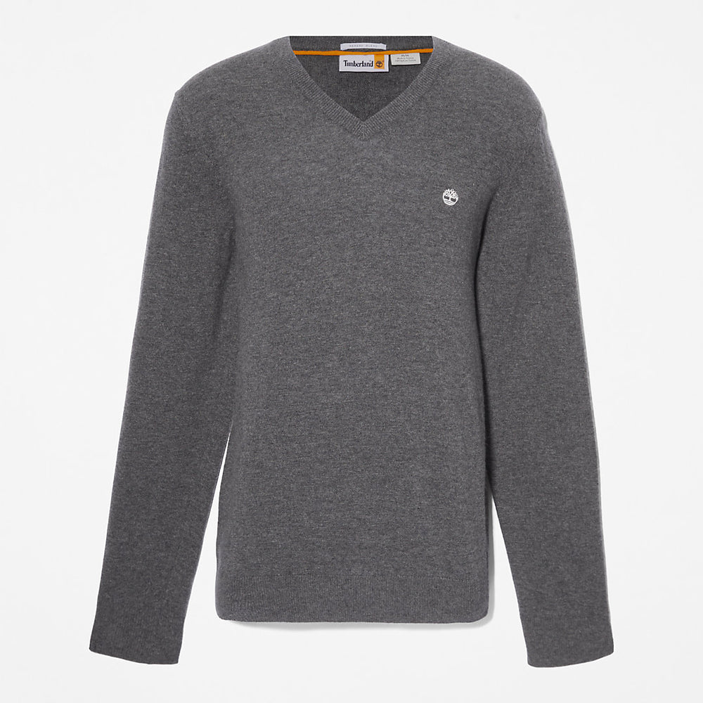 Cohas Brook V-Neck Sweater for Men in Dark Grey Timberland Outlet