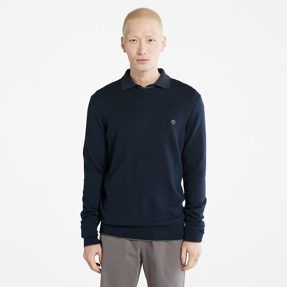 Nissitissit River Merino Wool Sweater for Men in Navy Timberland Sale