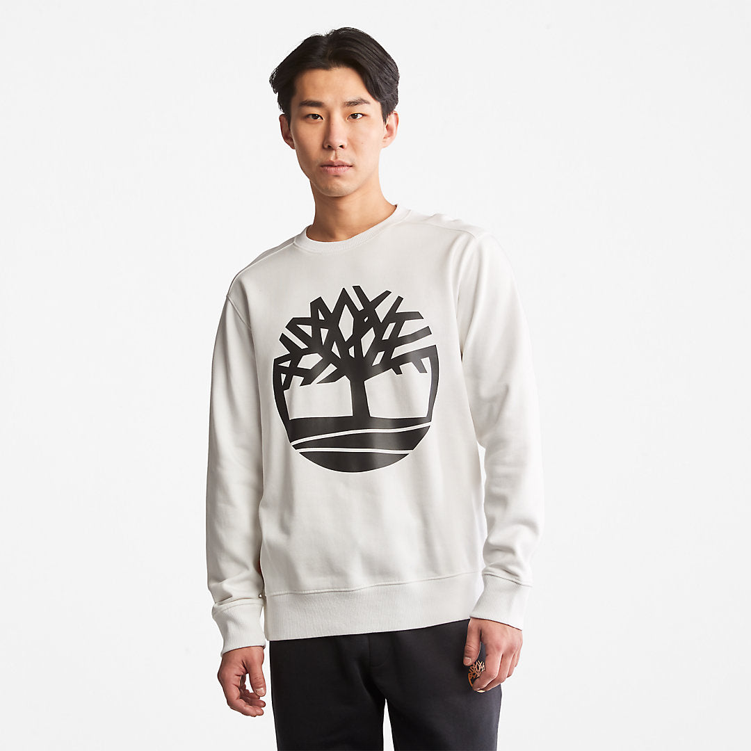 Core Tree Logo Sweatshirt for Men in White Timberland Outlet