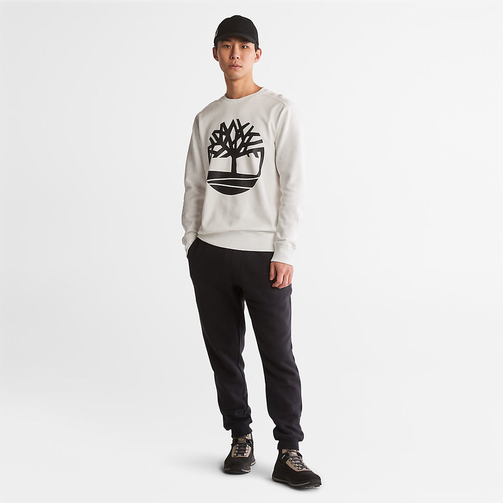 Core Tree Logo Sweatshirt for Men in White Timberland Outlet