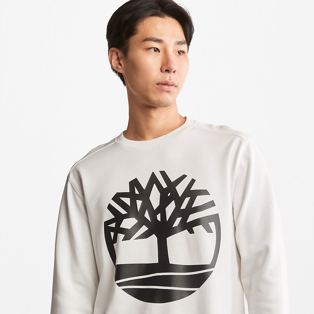 Core Tree Logo Sweatshirt for Men in White Timberland Outlet