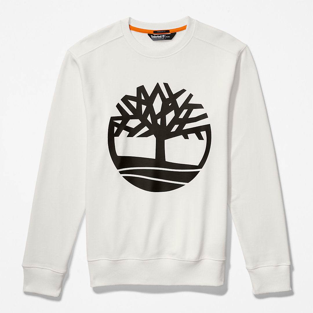 Core Tree Logo Sweatshirt for Men in White Timberland Outlet