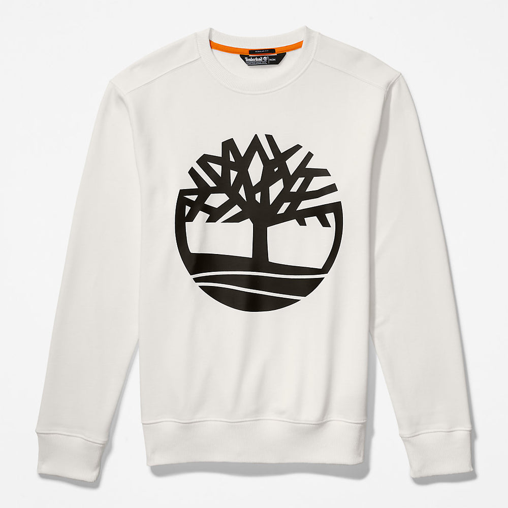 Core Tree Logo Sweatshirt for Men in White Timberland Outlet