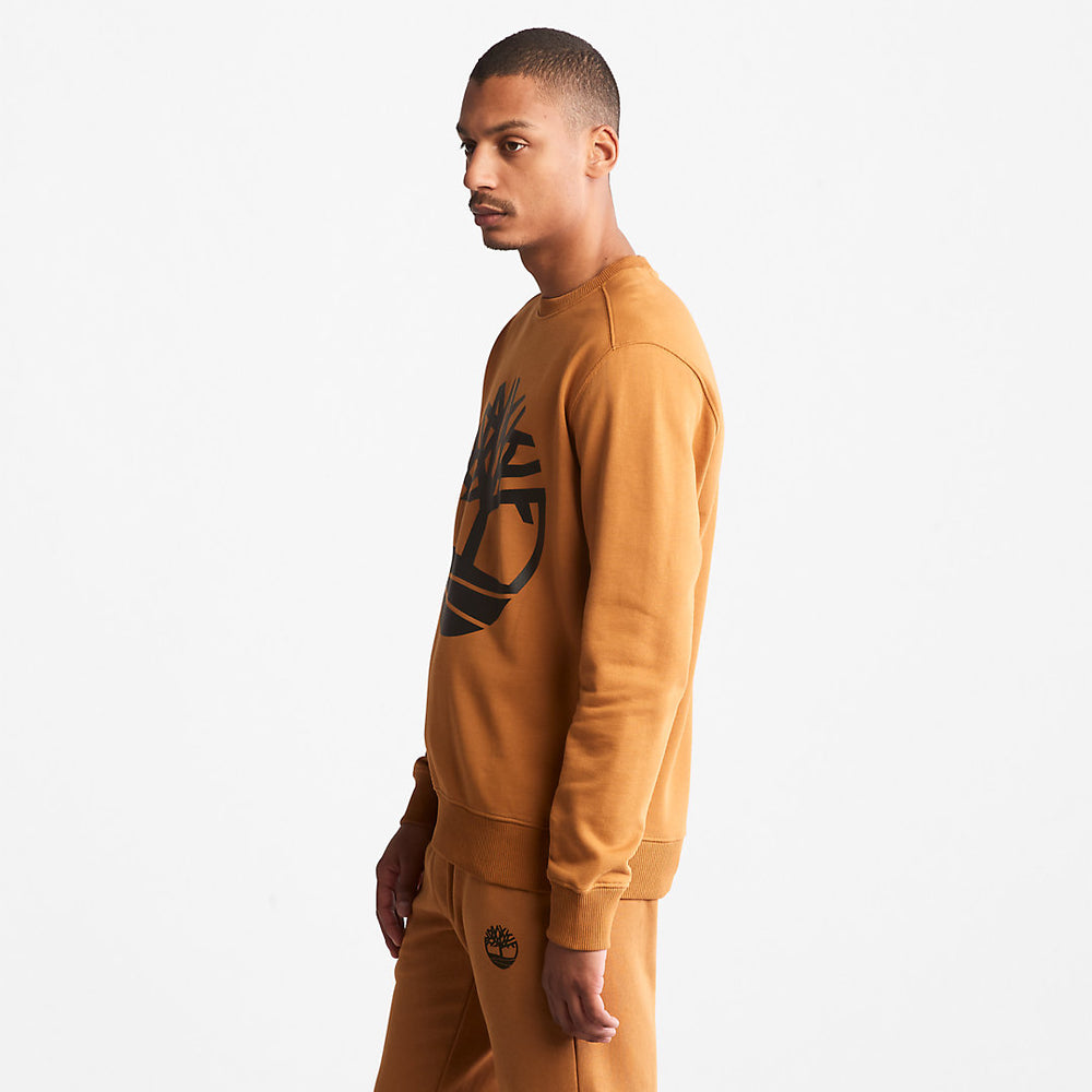 Core Tree Logo Sweatshirt for Men in Yellow Timberland Sale