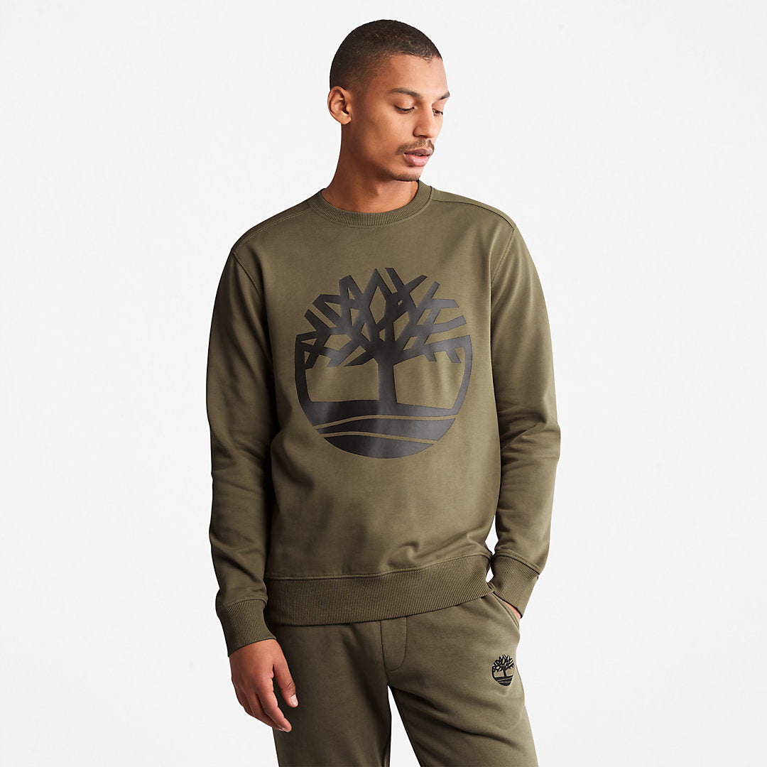 Timberland® Tree-Logo Sweatshirt for Men in Dark Green Timberland US