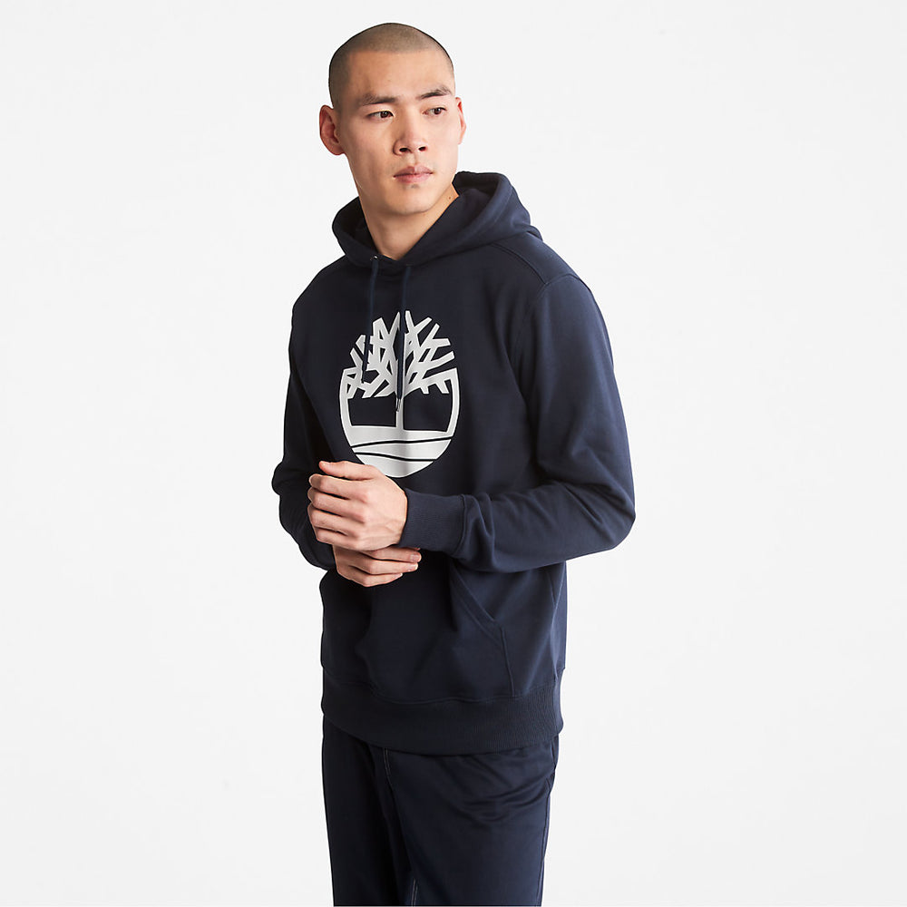 Core Tree Logo Hoodie for Men in Navy Timberland For Sale
