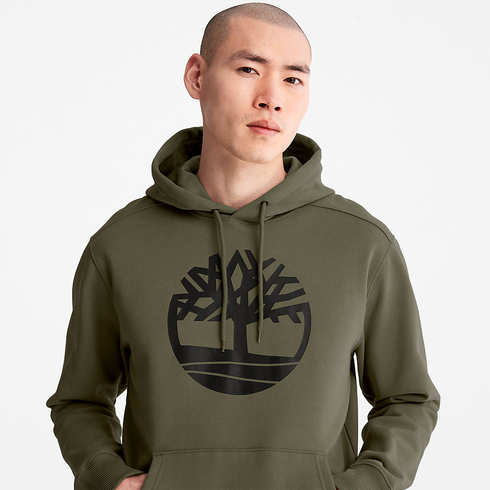 Timberland® Tree-Logo Hoodie for Men in Dark Green Timberland Outlet