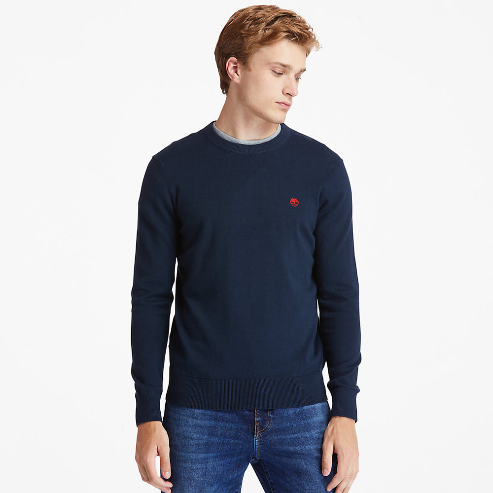 Williams River Organic Cotton Sweater for Men in Navy Timberland US