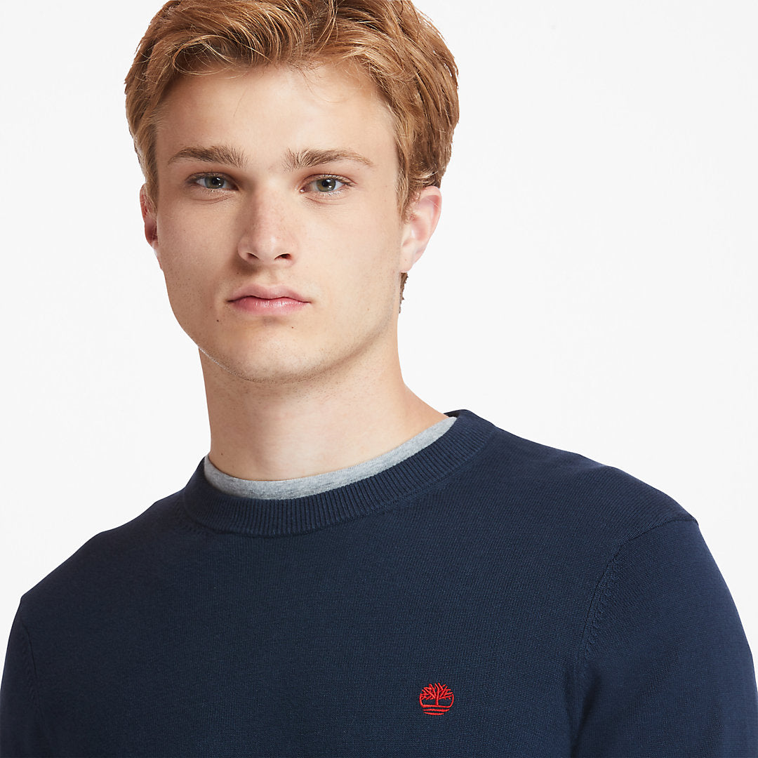 Williams River Organic Cotton Sweater for Men in Navy Timberland US