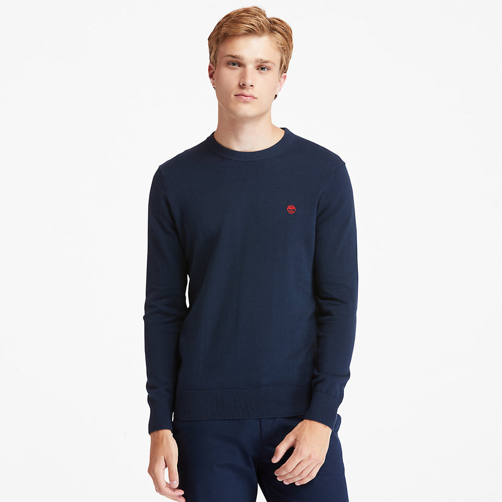 Williams River Organic Cotton Sweater for Men in Navy Timberland US