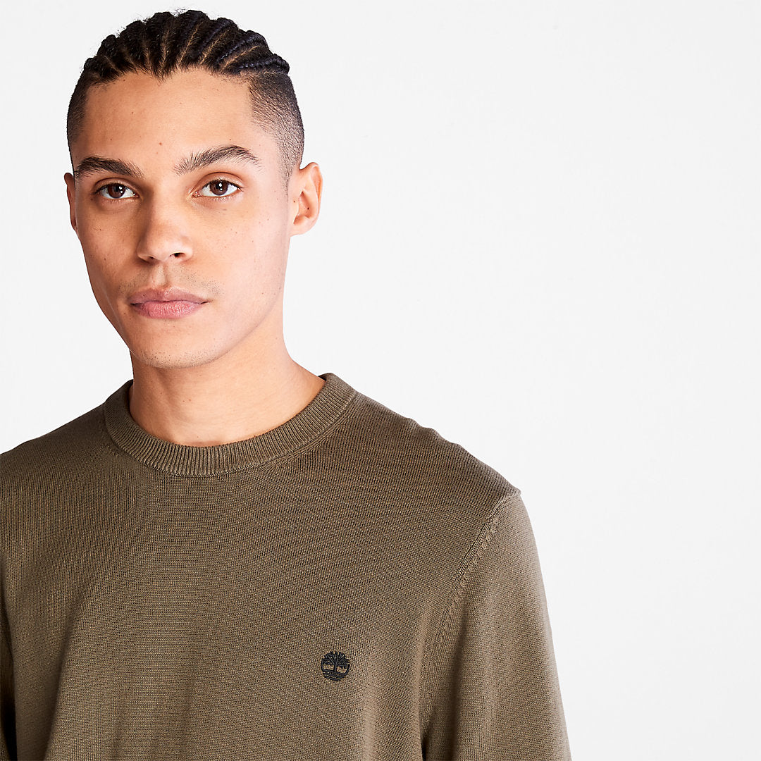 Williams River Organic Cotton Sweater for Men in Dark Green Timberland Discount