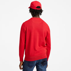 Williams River Organic Cotton Sweater for Men in Red Timberland US