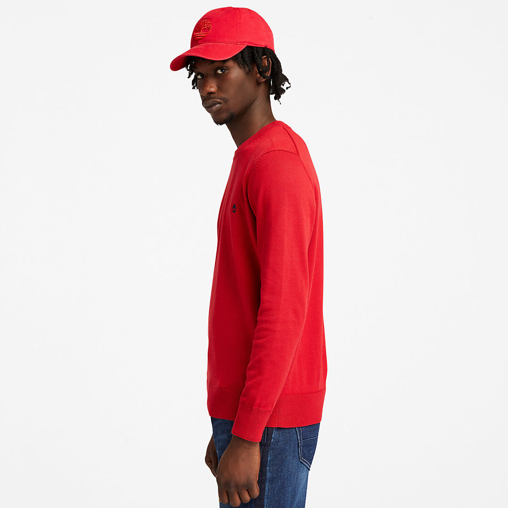 Williams River Organic Cotton Sweater for Men in Red Timberland US