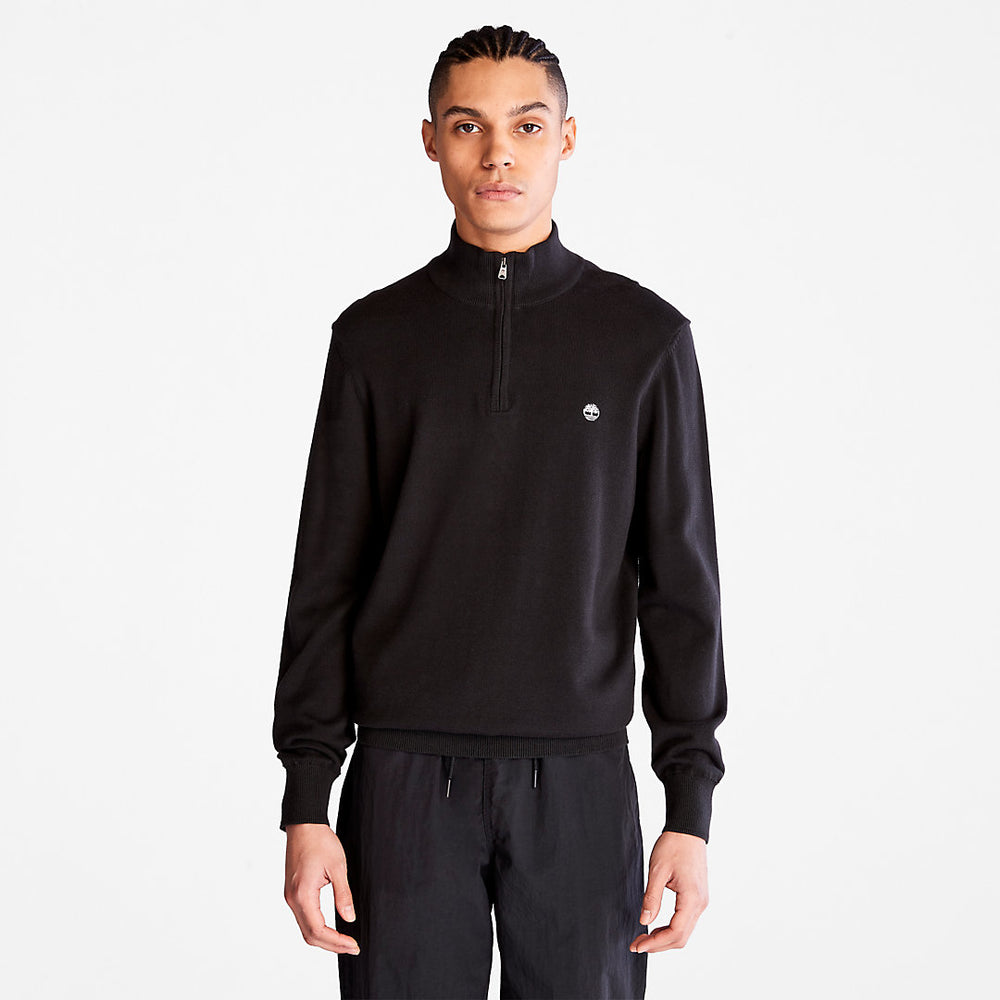 Williams River Zip-neck Sweater for Men in Black Timberland Outlet