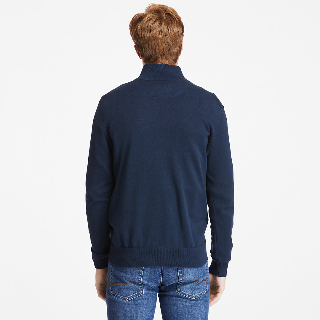 Williams River Zip-neck Sweater for Men in Navy Timberland Discount