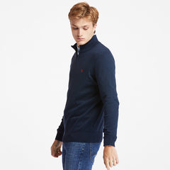 Williams River Zip-neck Sweater for Men in Navy Timberland Discount