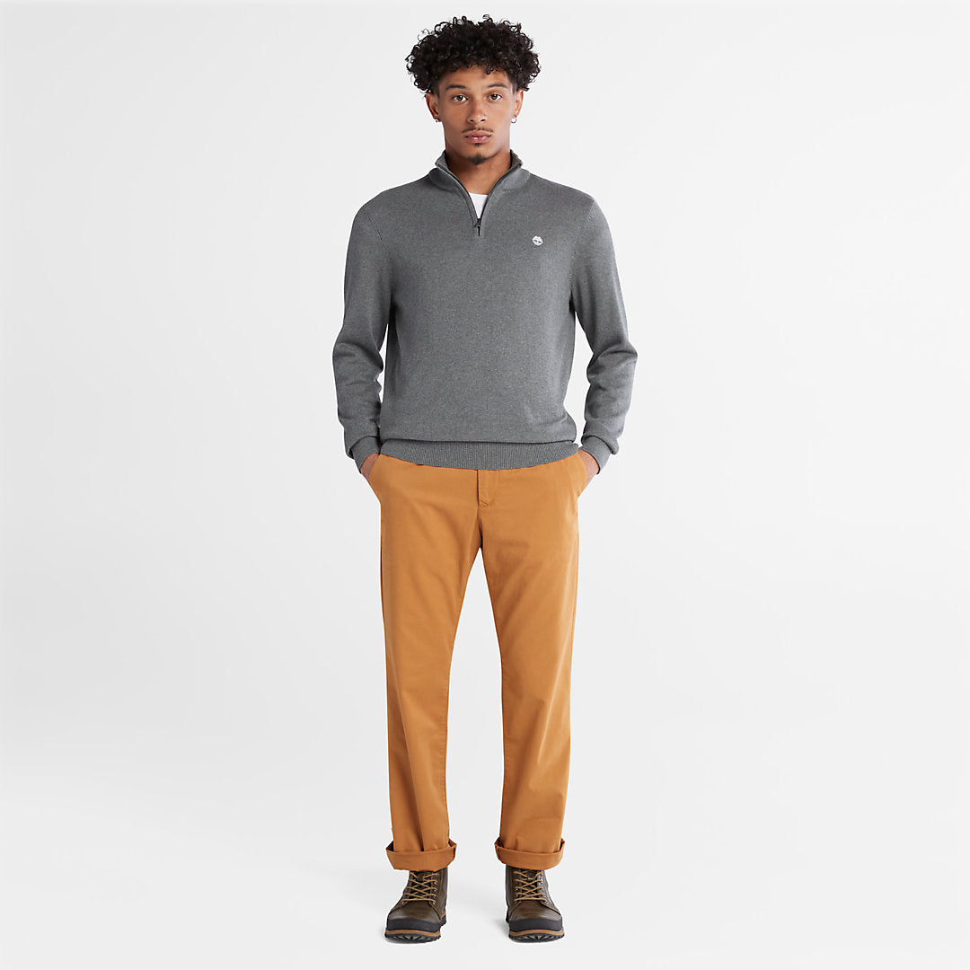 Williams River Zip-neck Sweater for Men in Dark Grey Timberland Online
