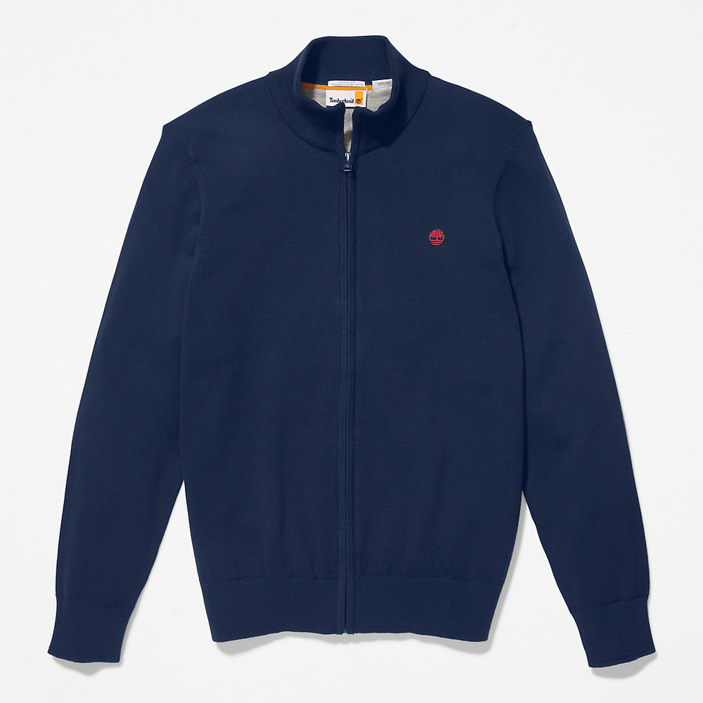 Williams River Full-Zip Sweater for Men in Navy Timberland Discount