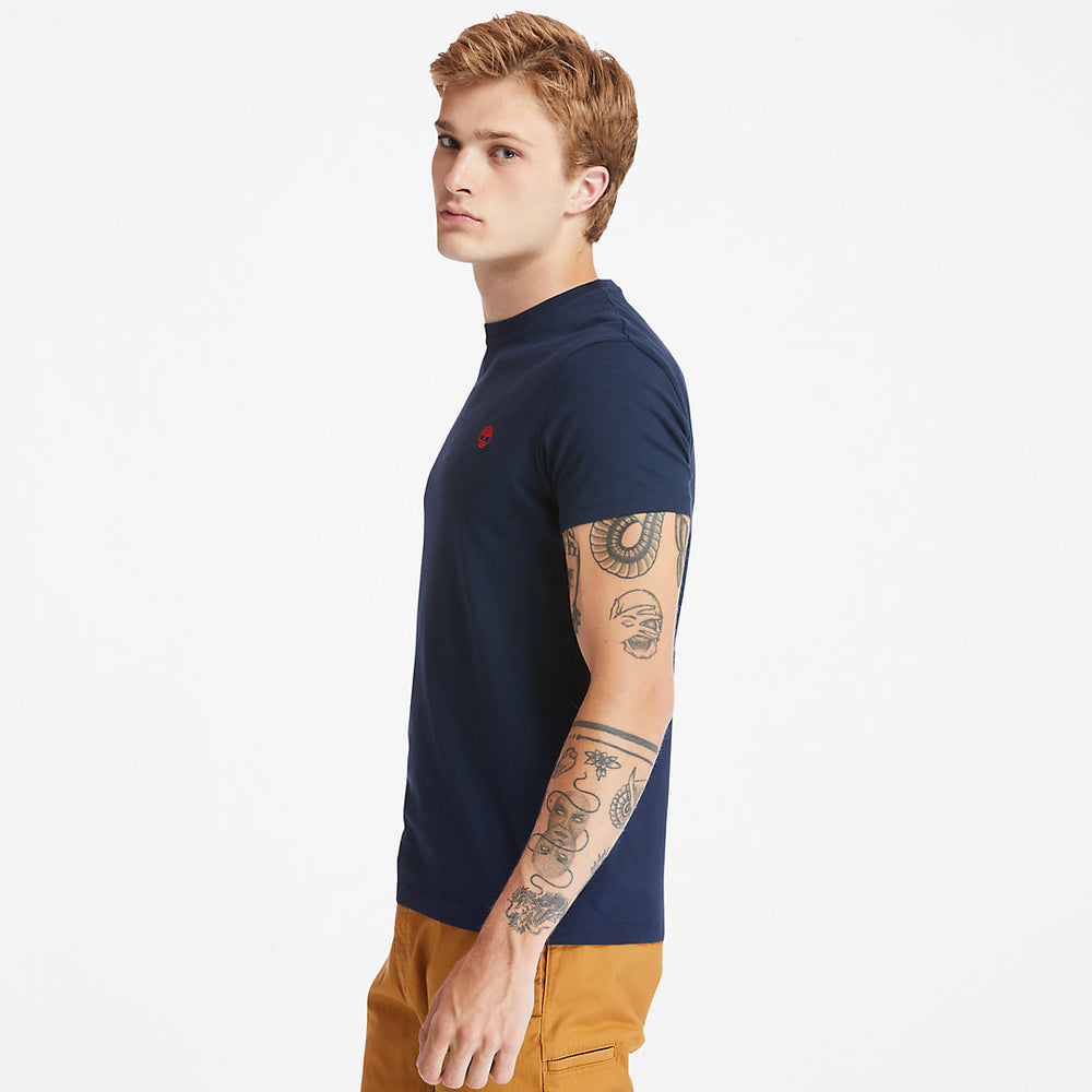 Dunstan River Crew Tee for Men in Dark Blue Timberland Sale