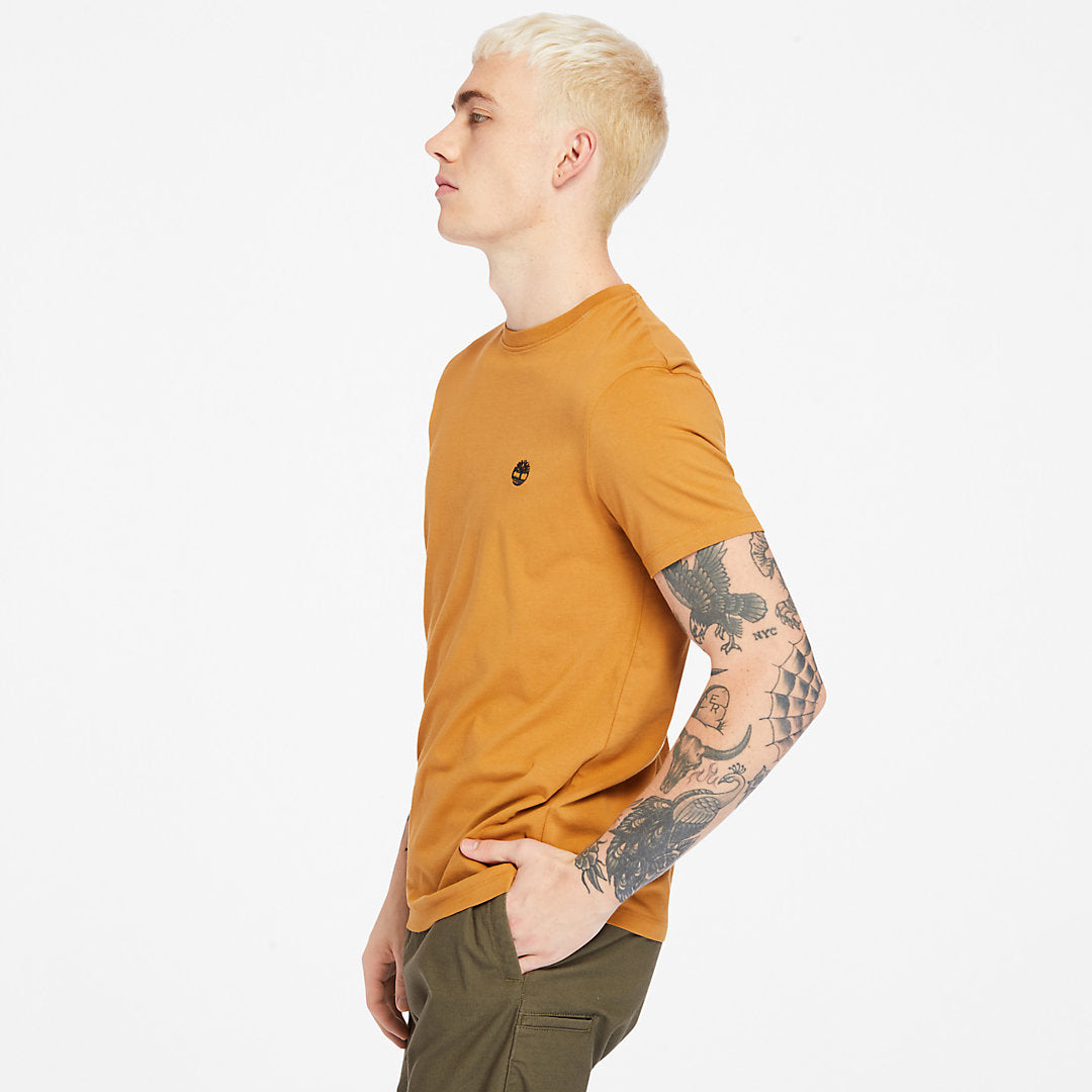 Dunstan River Crew Tee for Men in Yellow Timberland Outlet