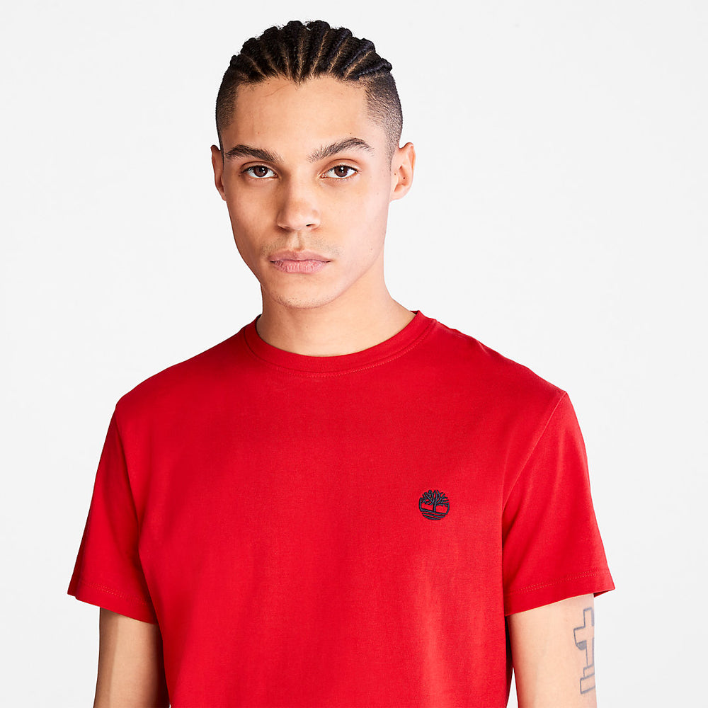 Dunstan River Crew Tee for Men in Red Timberland Sale
