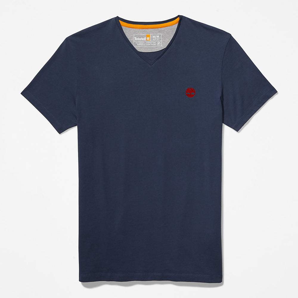 Dunstan River V-Neck T-Shirt for Men in Navy Timberland Outlet