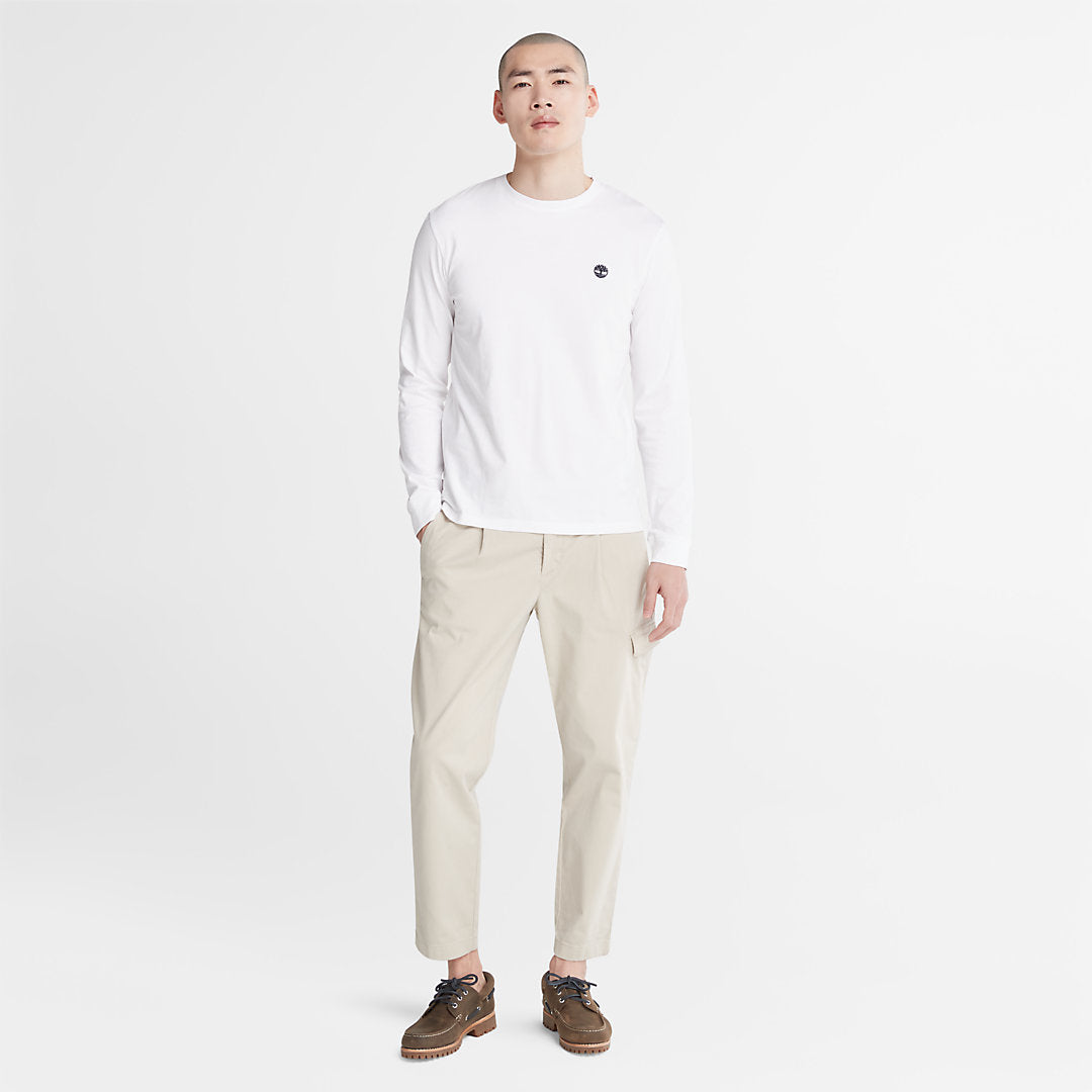 Dunstan River LS T-Shirt for Men in White Timberland On Sale