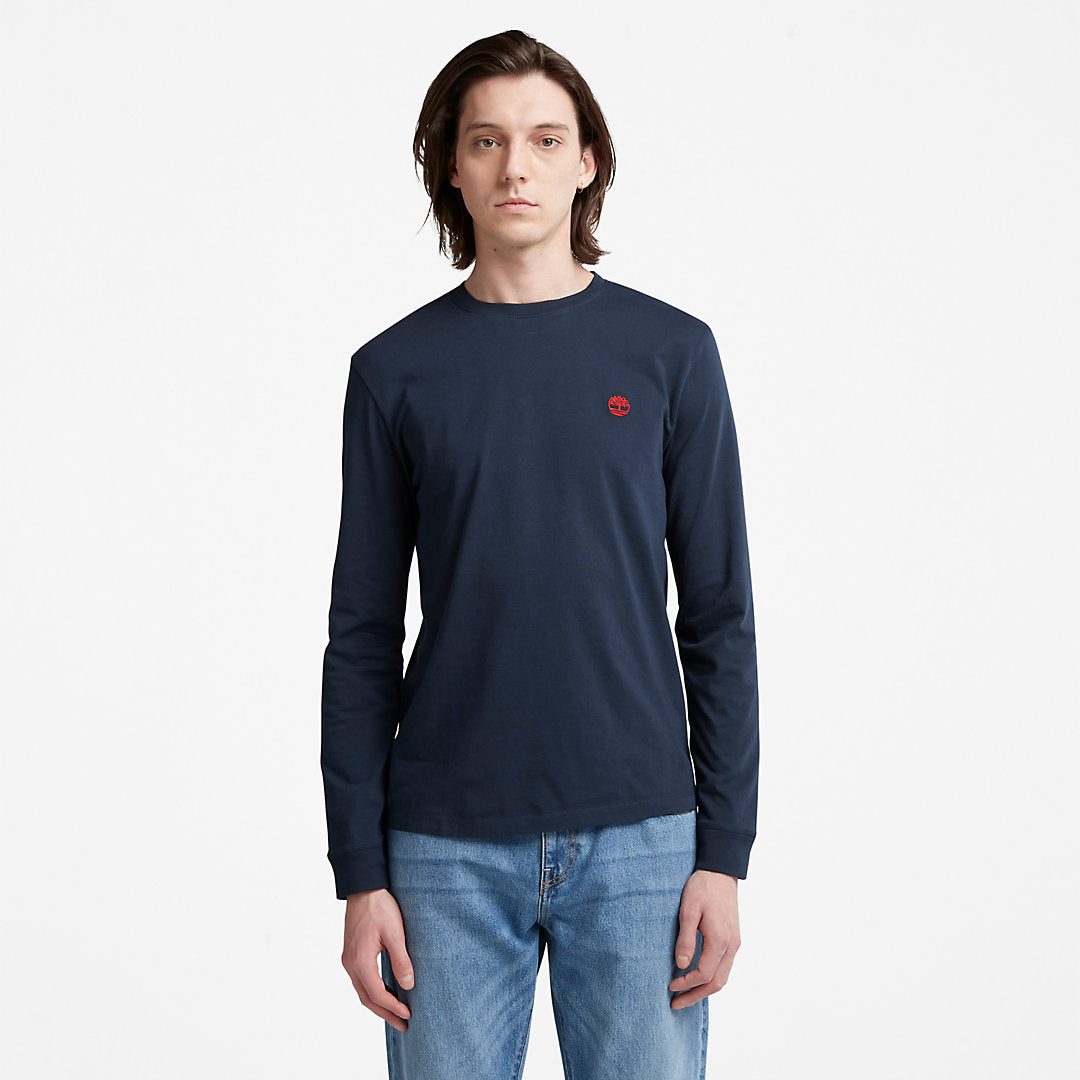 Dunstan River LS T-Shirt for Men in Navy Timberland On Sale
