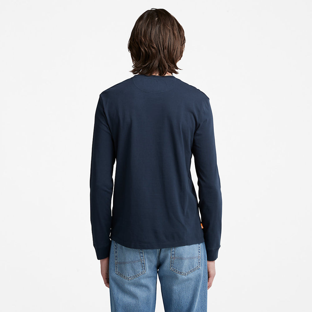 Dunstan River LS T-Shirt for Men in Navy Timberland On Sale
