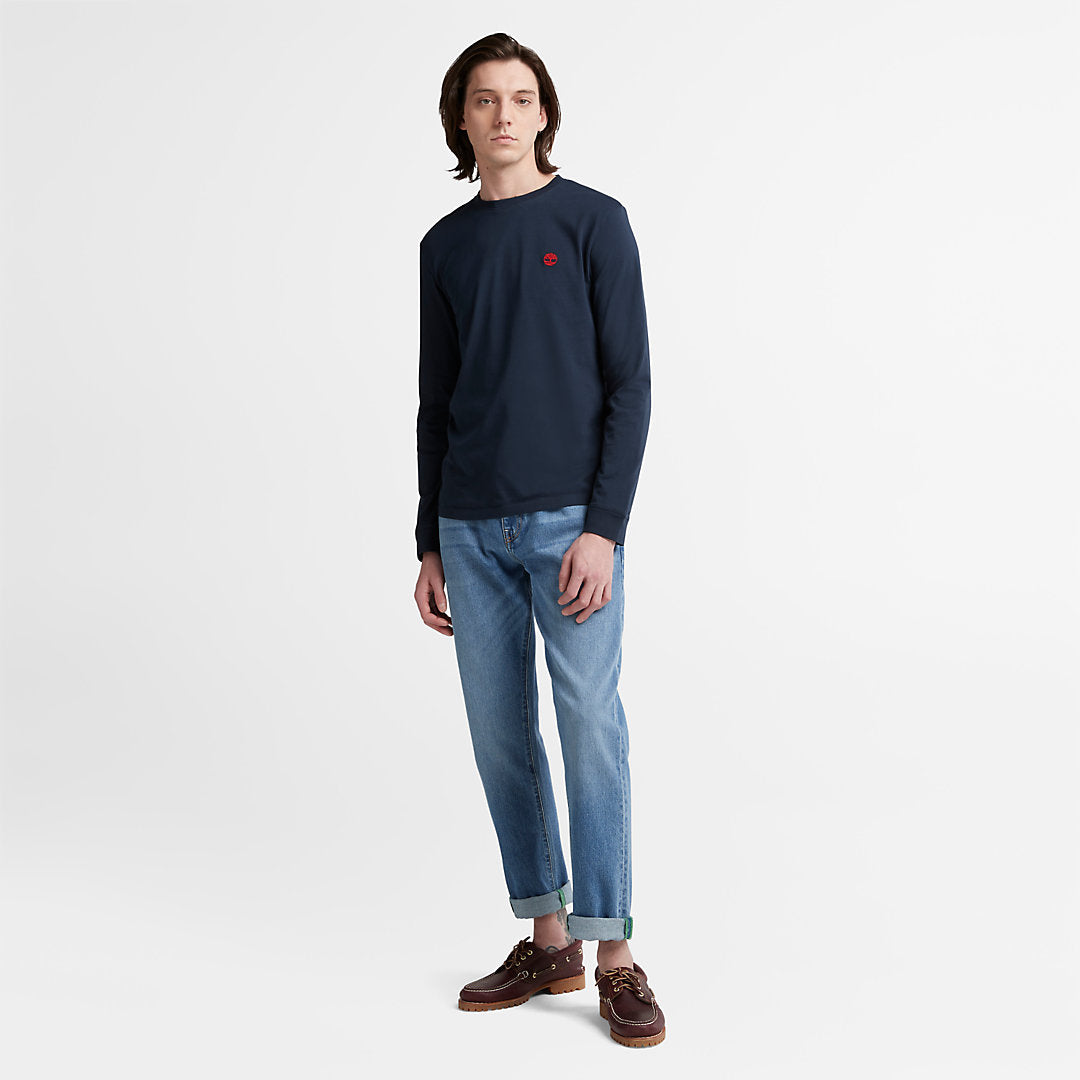 Dunstan River LS T-Shirt for Men in Navy Timberland On Sale