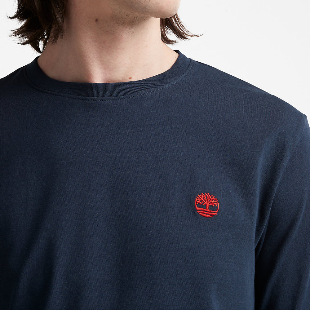 Dunstan River LS T-Shirt for Men in Navy Timberland On Sale