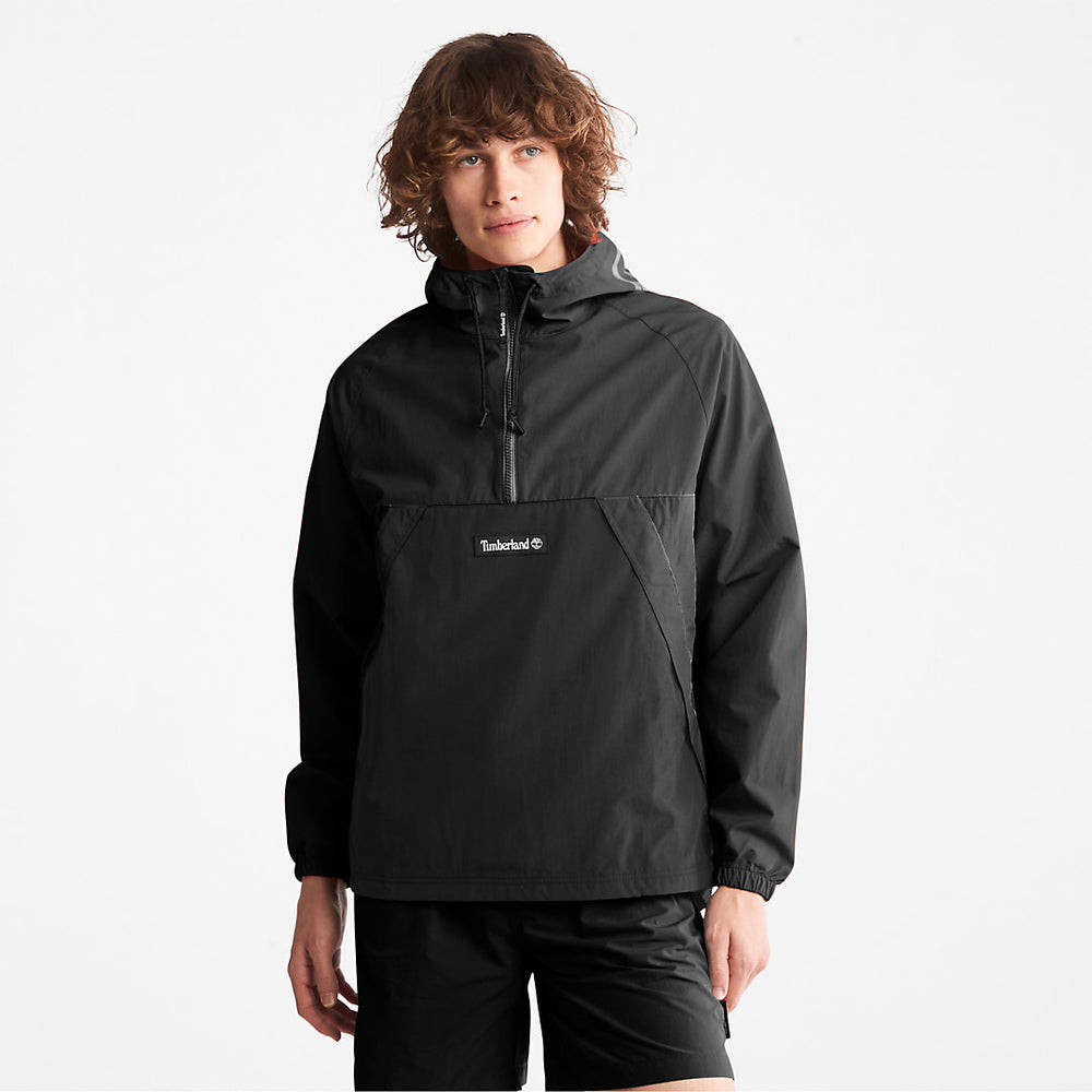 DWR Zip-Neck Windbreaker for Men in Black Timberland For Sale