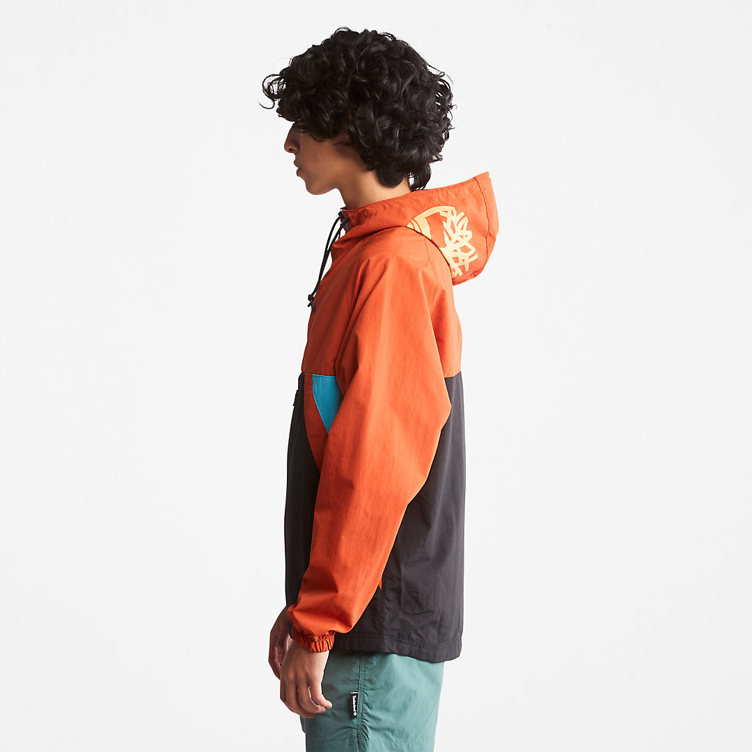 DWR Zip-Neck Windbreaker for All Gender in Orange Timberland Outlet