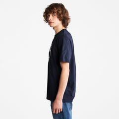 Kennebec River Tree Logo T-shirt for Men in Navy Timberland For Sale