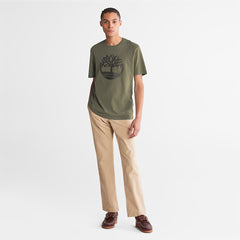 Kennebec River Tree Logo T-shirt for Men in Dark Green Timberland Discount