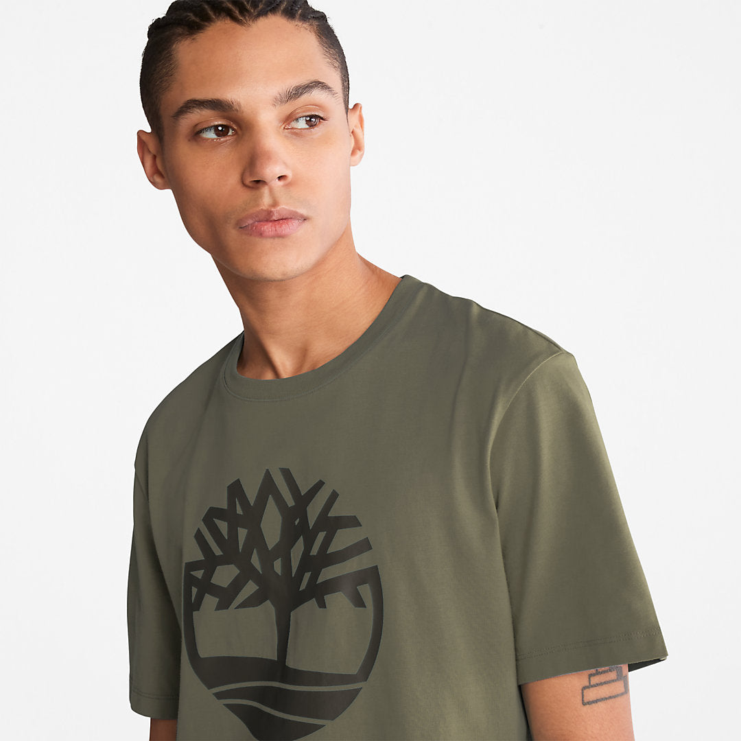 Kennebec River Tree Logo T-shirt for Men in Dark Green Timberland Discount