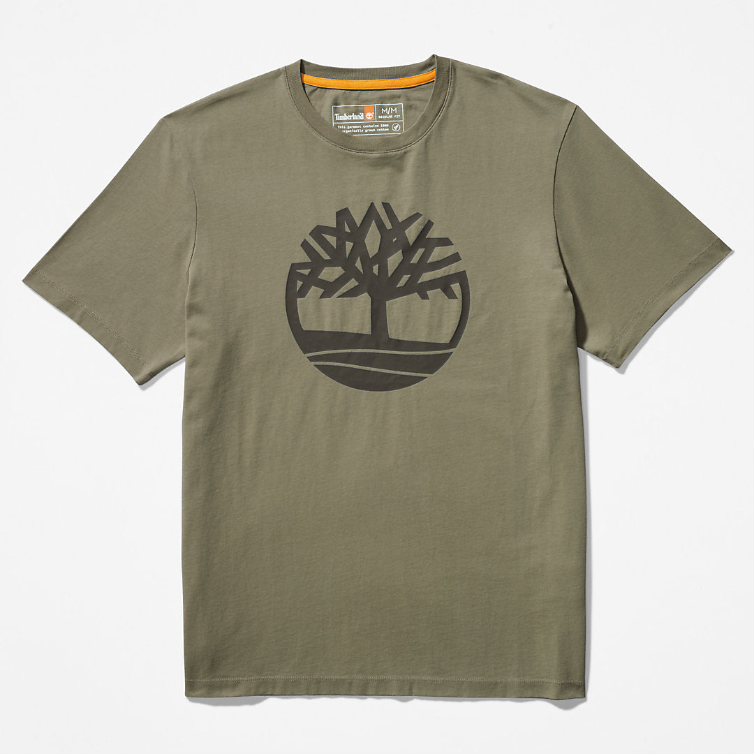 Kennebec River Tree Logo T-shirt for Men in Dark Green Timberland Discount