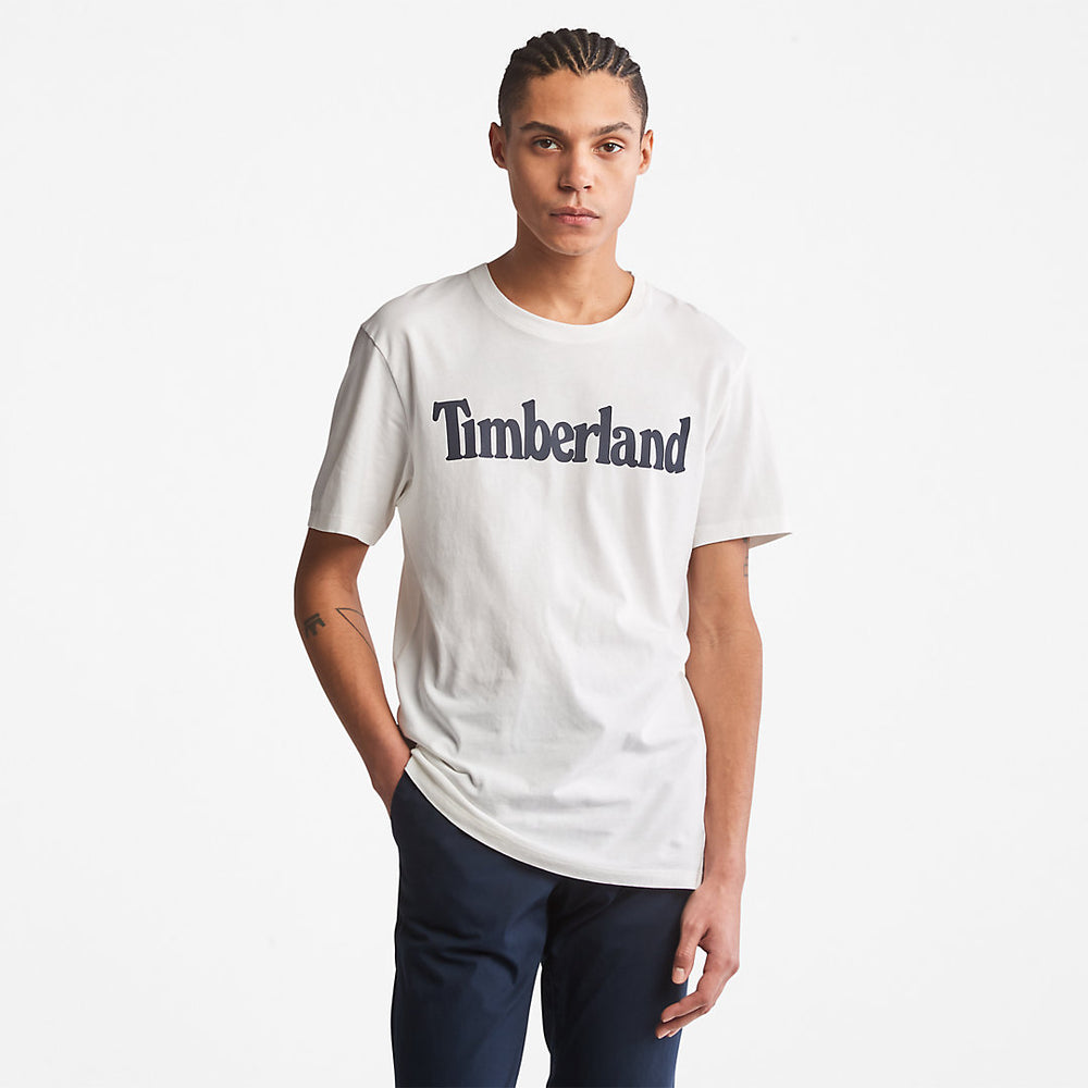 Kennebec River Logo T-Shirt for Men in White Timberland For Sale