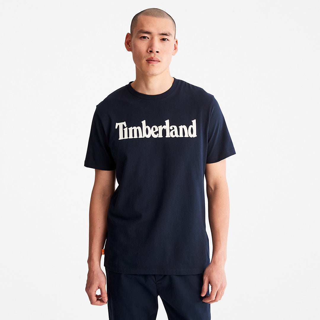 Kennebec River Logo T-Shirt for Men in Navy Timberland Outlet
