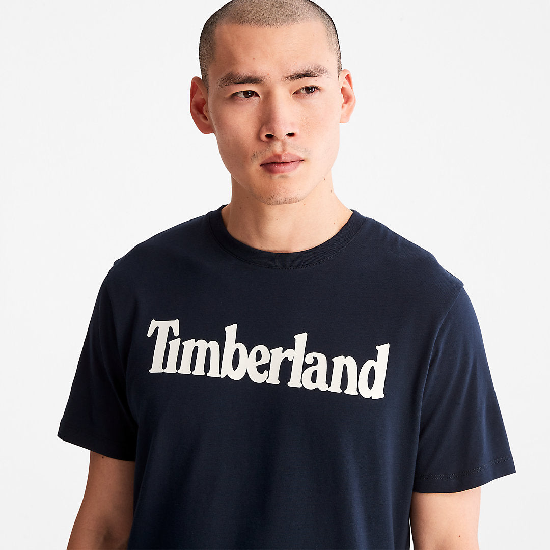 Kennebec River Logo T-Shirt for Men in Navy Timberland Outlet