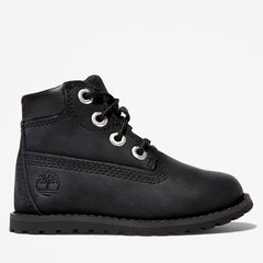 Toddler Pokey Pine 6-Inch Side-Zip Boots in Monochrome Black Timberland For Sale