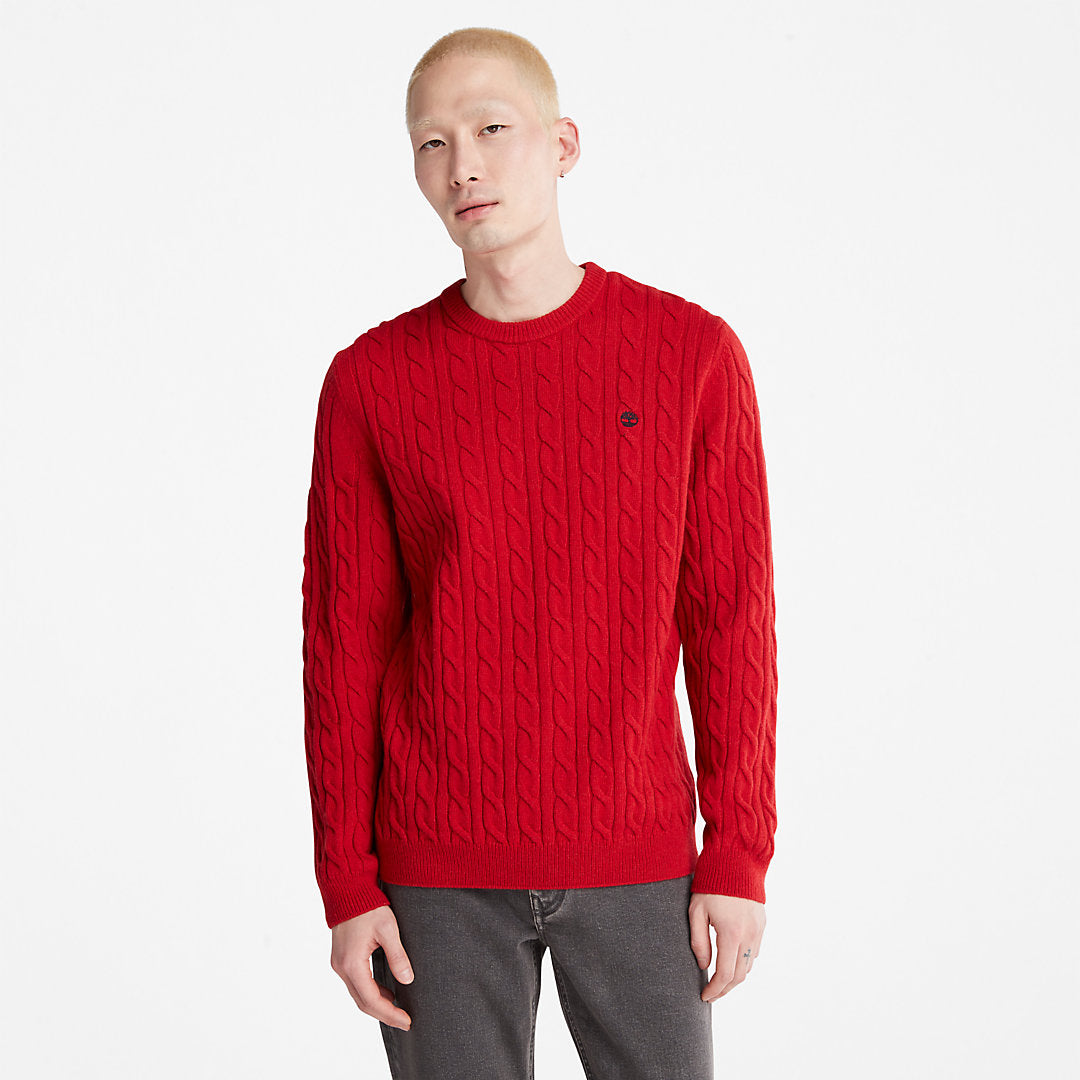 Phillips Brook Cable-knit Sweater for Men in Red Timberland On Sale