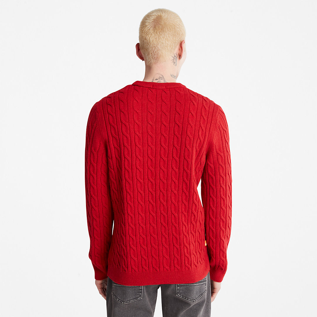Phillips Brook Cable-knit Sweater for Men in Red Timberland On Sale