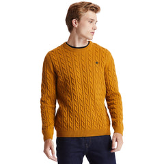 Phillips Brook Cable Sweater for Men in Yellow Timberland For Sale