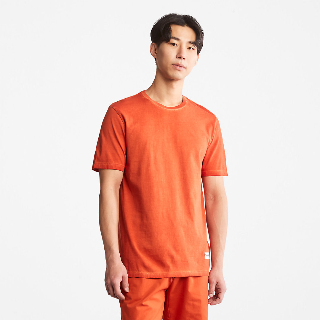 Lamprey River Garment-Dyed T-Shirt for Men in Orange Timberland US